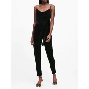 Banana Republic Black Jumpsuit with Elegant Silhouette and Tapered Fit